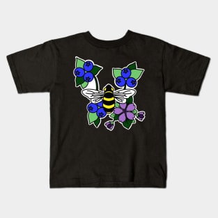 Bees and Blueberries Kids T-Shirt